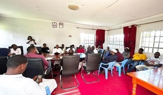 ASREP Africa community roundtable with elders, women and youth representatives discussing values and strategy in Isiolo