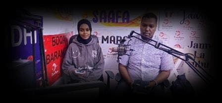 ASREP Africa Executive Director Dida Fayo speaking on Nagaa FM local radio for community public sensitization